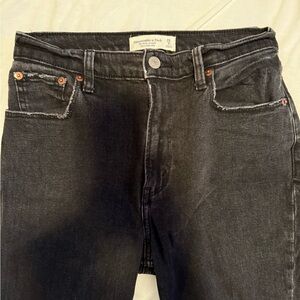 Abercrombie & Fitch Black Distressed Jeans